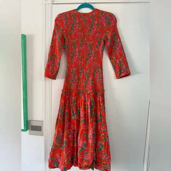 RHODE Zola Smocked Midi Dress - Picture 5 of 7